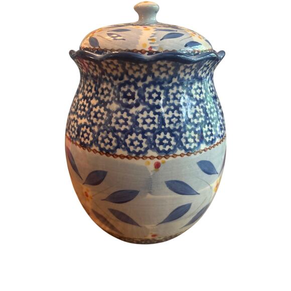Temptations by Tara Old World Blue Canister Cookie Jar Country Farmhouse
1.7 Oz - Picture 1 of 6